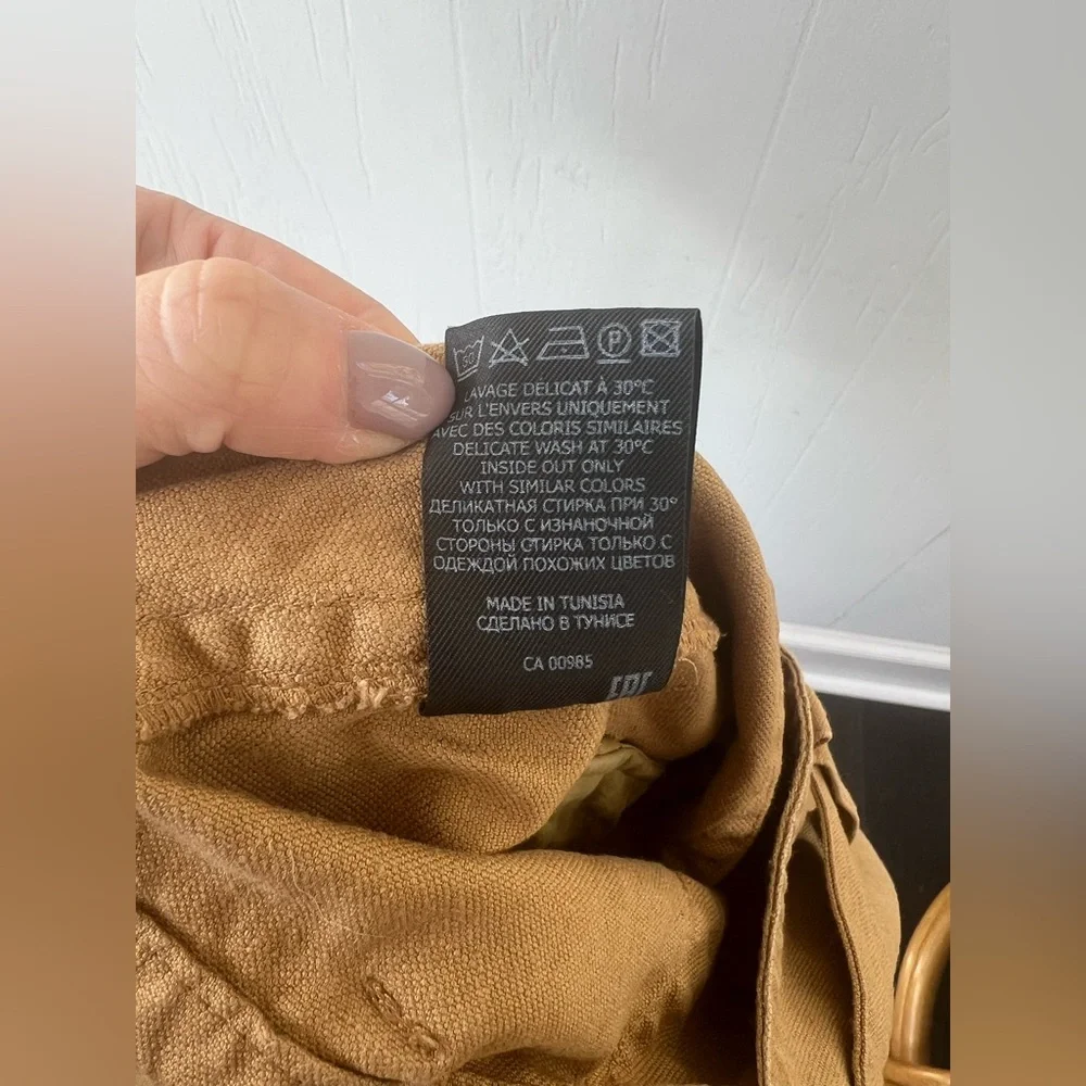 Isabel Marant Parana Paperbag-Waist Cotton Linen-Blend Shorts (size 36/4) - Picture 15 of 16